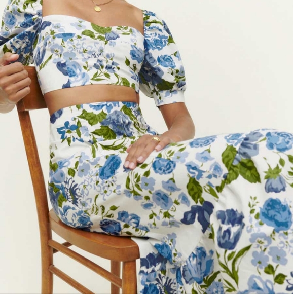 reformation Dresses & Skirts - Reformation Lucca Sunnie Floral Two-Piece Dress